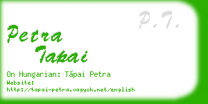 petra tapai business card